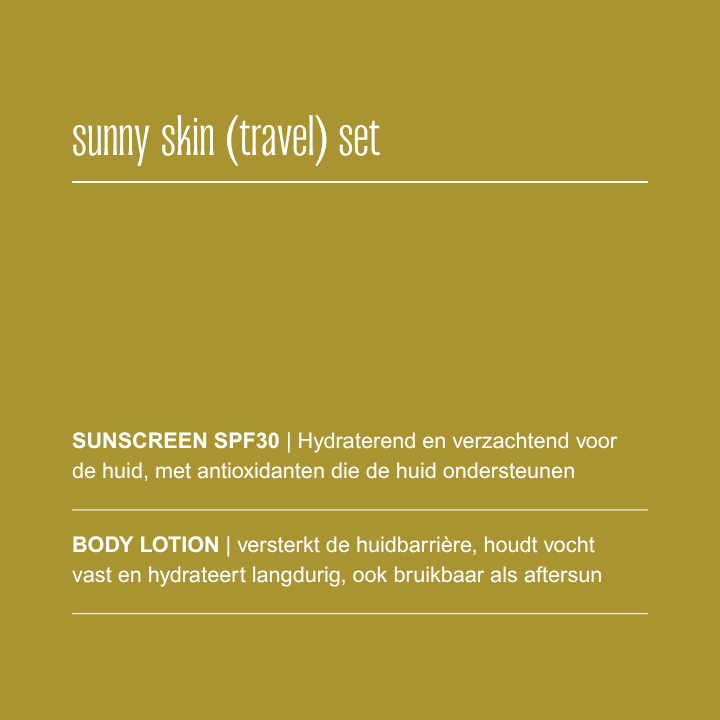 SUNNY SKIN SET - Crème solaire et lotion pour le corps